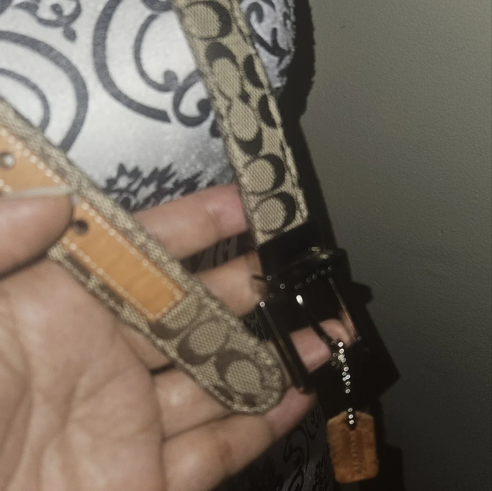 Coach Signature Leather Belt